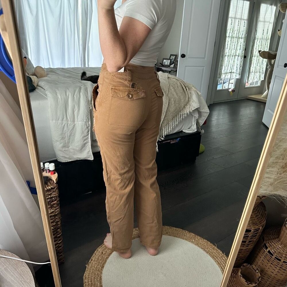 Anthropologie Women’s Terra Cotta 27 The Wanderer Embroidered Utility Pant NWT - Picture 4 of 8